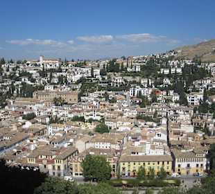 Ausblick von der Alhambra auf Granada