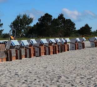 Strandkörbe Sandstrand Drei
