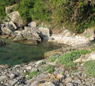 Weg zum Rovina Beach