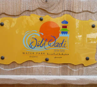 Eingangsschild Wild Wadi Park