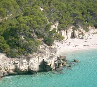 Auf dem Weg zur Cala Mitjana