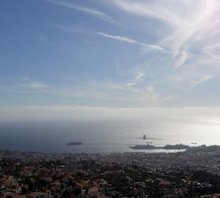 Ausblick von Monta zum hafen Funchal an Silvester 
