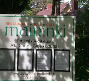 Speisekarte des Maininki