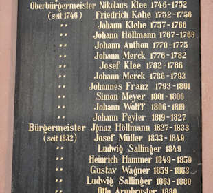 Die Bürgermeister von Rastatt bis 1900