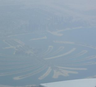 Palm Jumejrah aus dem Flugzeug