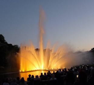 Wasserfontänen in Park Planten un Blomen