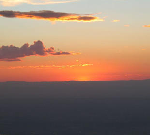 Sonnenuntergang über ABQ - Blick vom Sandia