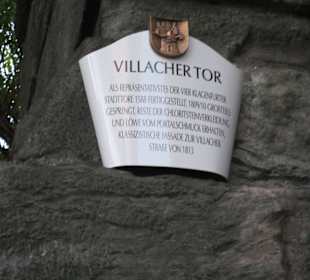 Hinweischild Villacher Tor