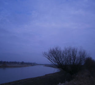 The river getting narrower and deeper