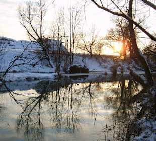 Sonnenuntergang am Mühlbach