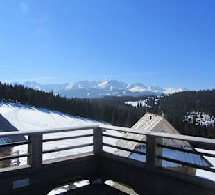 Widok z tarasu karczmy