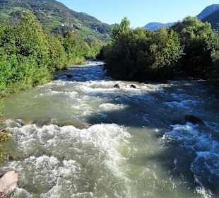 Blick auf das Wildwasser der Talfer