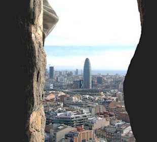 Blicj vom Turm über Barcelona