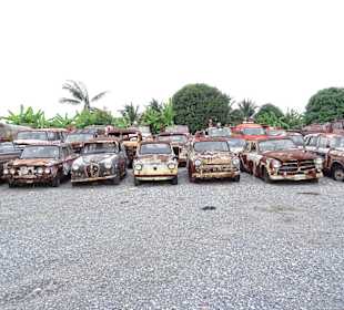 Auf dem Freigelände verrotten wahre Schätze