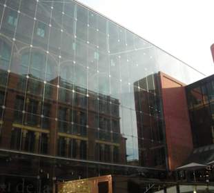 La vetrata di protezione del palau