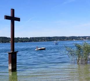 Stelle im See, an dem König Ludwig II 1886 ertrank