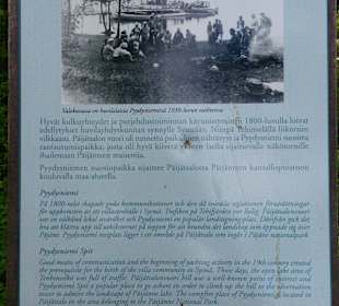 Informationstafel am Turm