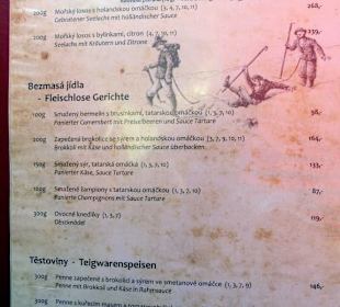 Cepin Getränke- und Speisenkarte