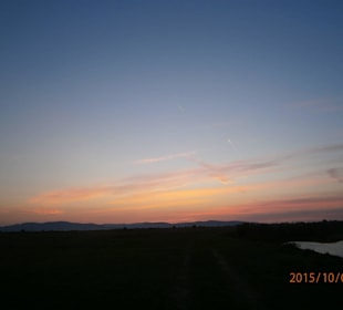 Red sunrise in the autumn