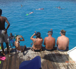 Schnorchelgang an der blauen Lagune