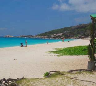 Blick in südliche Richtung, daneben die Strandbar