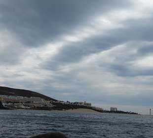 Blick vom Hafen auf Morro Jable & Jandia