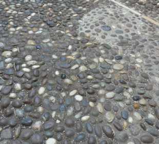 Kopfsteinpflaster Innenhof