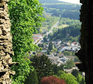 Der Blick auf die Passstraße zum Roten Kreuz