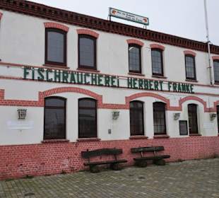 Außenansicht der Fischräucherei Franke
