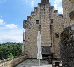 Terrasse auf Burg Rabenstein