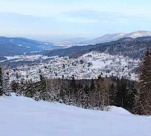 Blick vom Silberberg auf Bodenmais
