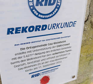 Der schiefste Turm der Welt - Gau-Weinheim