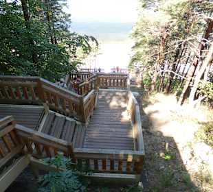 Widok z Kawczej Góry na schody