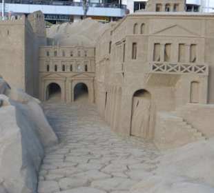 2018 Strand von Las Palmas: Sand-Weihnachtskrippe