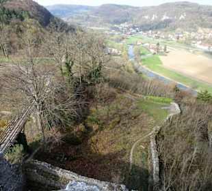 Blick vom Turm auf Wiesent und Streitberg