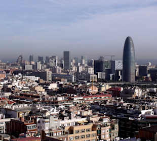 Widok ze szczytu Sagrady Familii