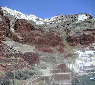 Oben Oia - unten Amoudi