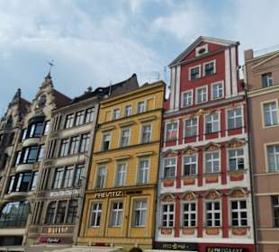Am sehenswerten Rynek, dem Marktplatz von Breslau