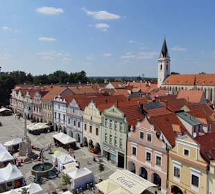 Aussicht vom Rathausturm auf den Třeboňer Masa