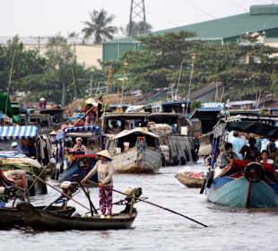 Schwimmender Markt von Can Tho / Cai Rang