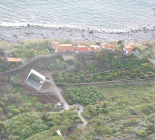 Fajã dos Padres, die Talstation der neuen Seilbahn
