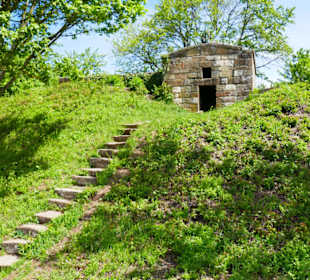 Hütte am Kopf gegen Regengüße