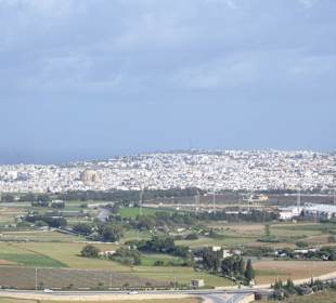 Blick von "Mdina" nach Mosta bei unserer Inselrundfahrt Malt