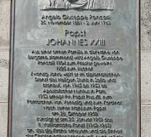 Gedenktafel A. G. Roncalli, Papst Johannes XXIII.