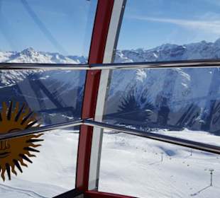 In der Gondel zu Piz Nair