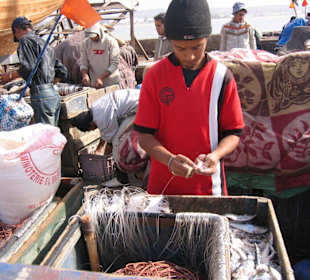 Köderbefestigung an langen Schnüren