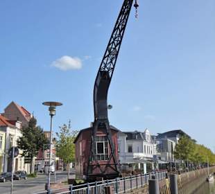 Blick auf den Alten Hafenkran Oldenburg