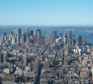 Blick vom Empire State Building auf Manhatten