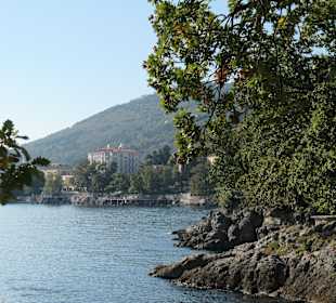 Bei der Lungomare (Strandpromenade) bei Lovran