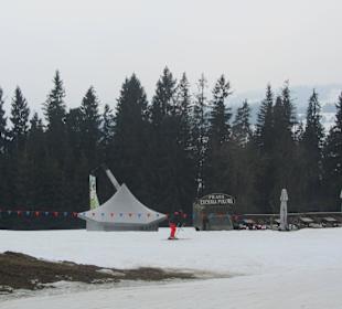 Wjazd na trasę biegową 